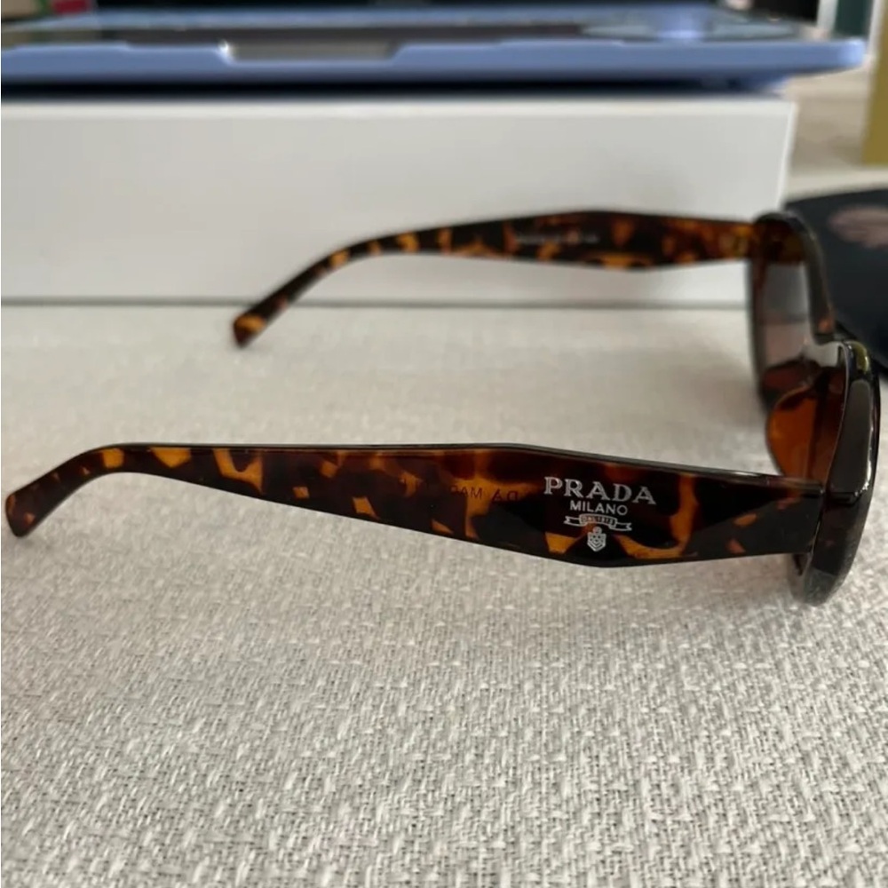 Prada Women's Tortoiseshell Cat-Eye Sunglasses - Brown Lenses - Picture 3 of 3